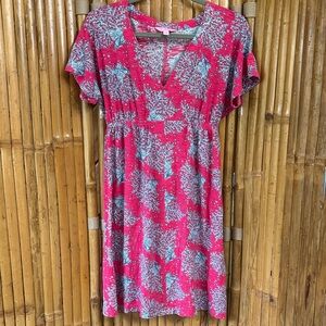 Lilly Pulitzer Vibrant Pink and Blue Dress. Size Small